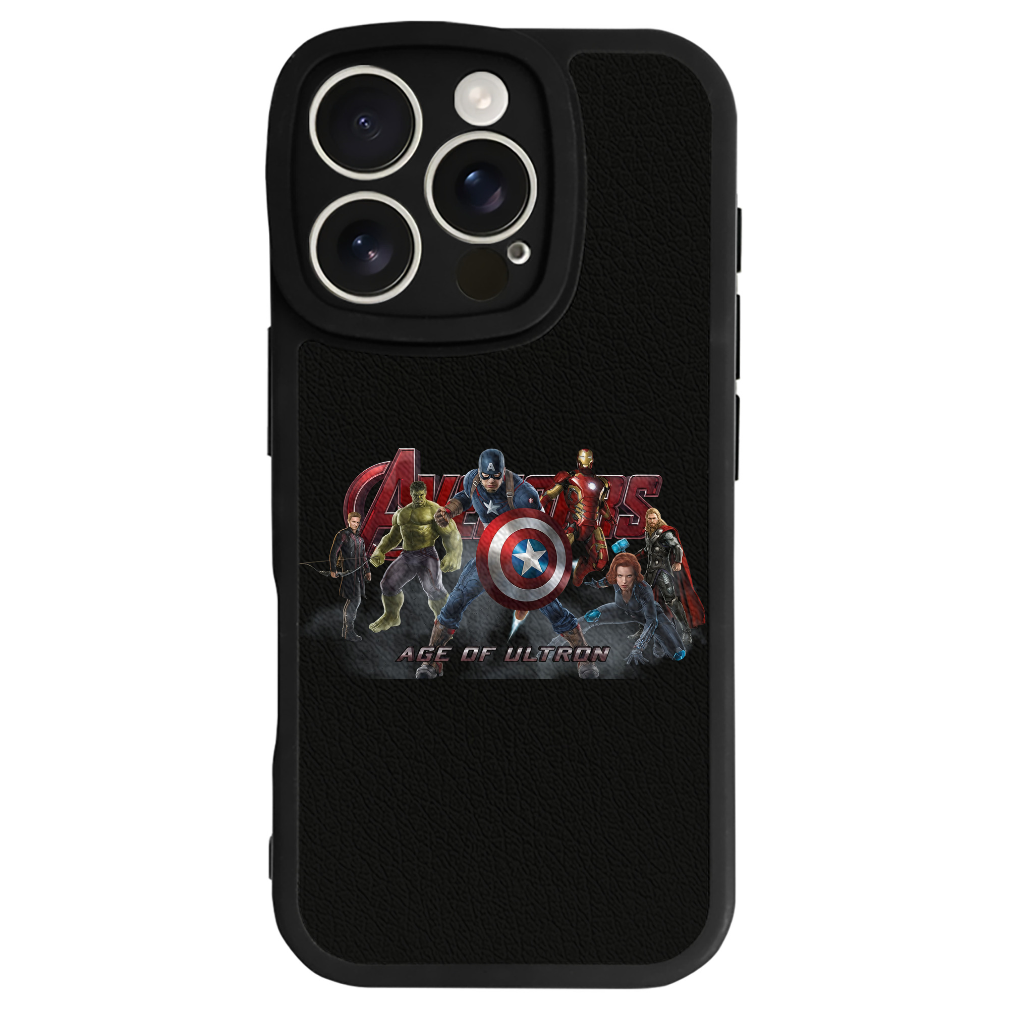 （画像用） アベンジャーズ The Avengers 【iPhone 16シリーズ対応】シリコンスマホケース（レザー調） 材質：シリコン